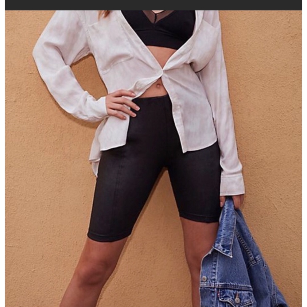 #FF——NWT FP HEATWAVE FAUX SUEDE BIKE SHORTS XS